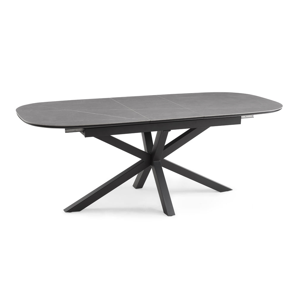Vera Extending 160-200cm Ceramic Dining Table, Grey
