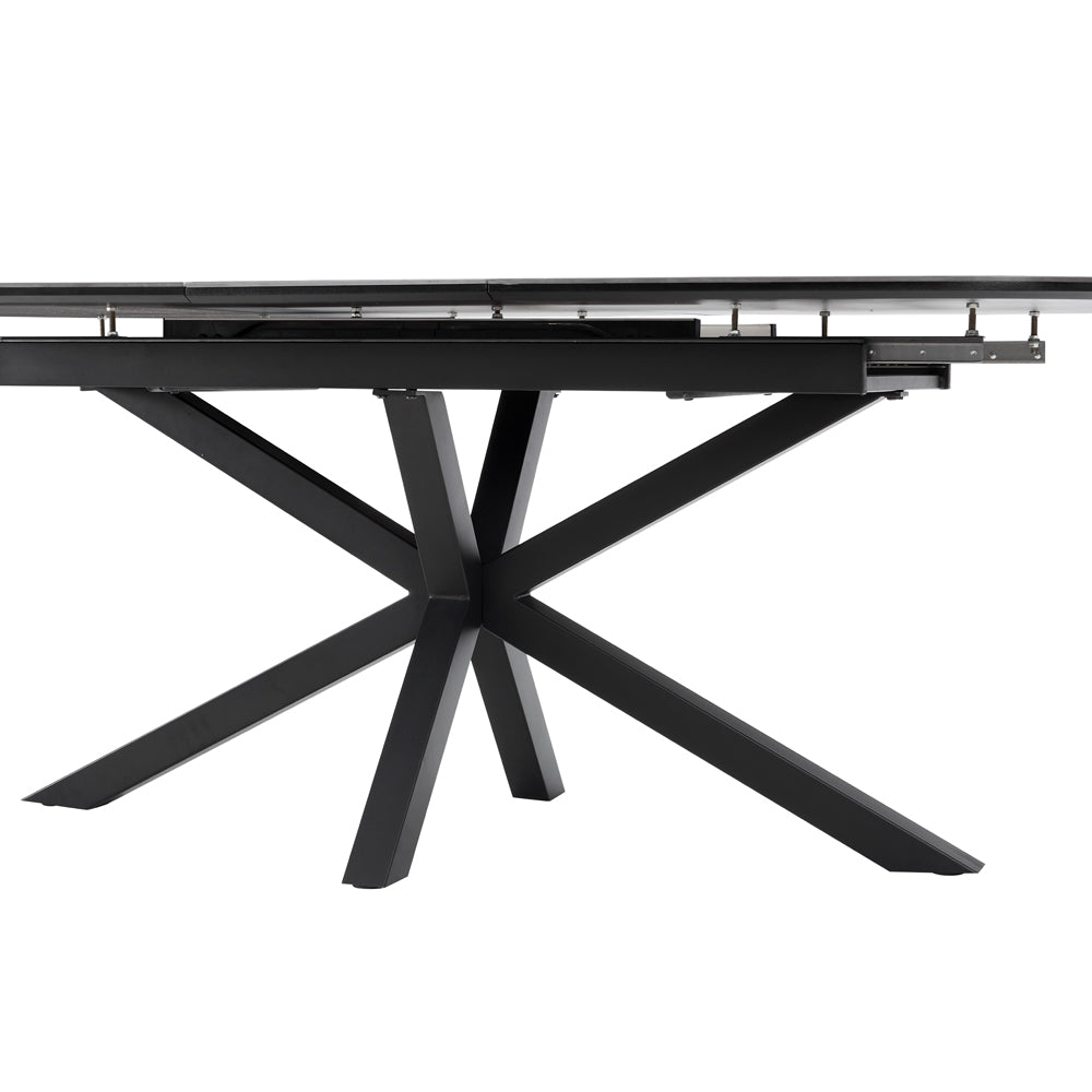 Vera Extending 160-200cm Ceramic Dining Table, Black