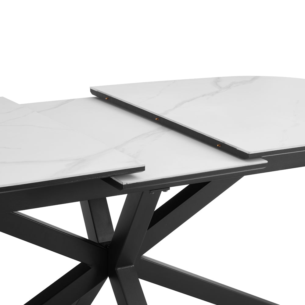 Vera Extending 160-200cm Ceramic Dining Table, White