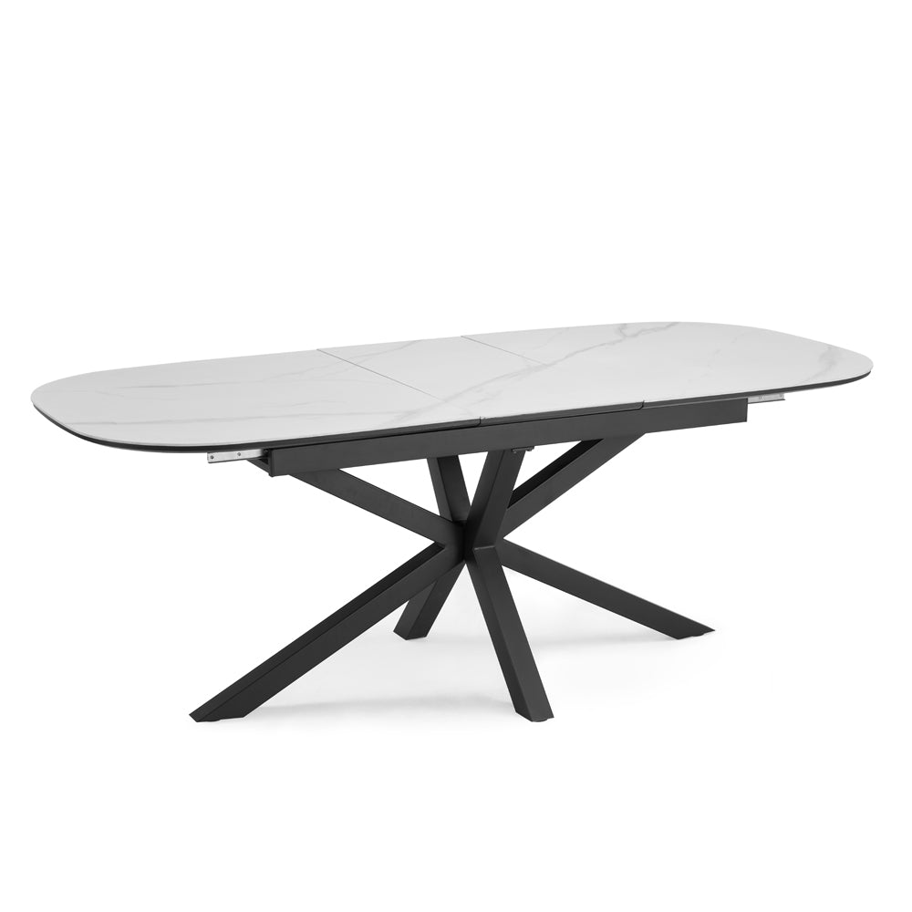 Vera Extending 160-200cm Ceramic Dining Table, White