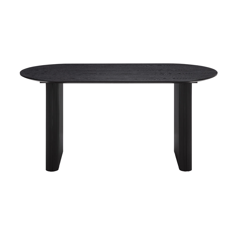 Japan Oval Japandi Dining Table, Black