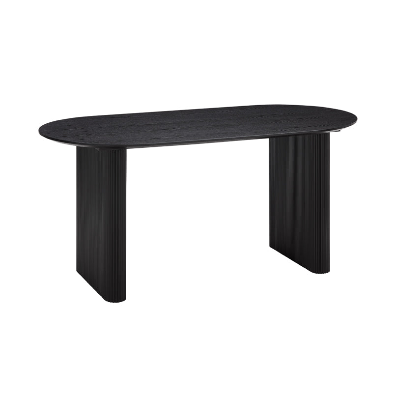 Japan Oval Japandi Dining Table, Black