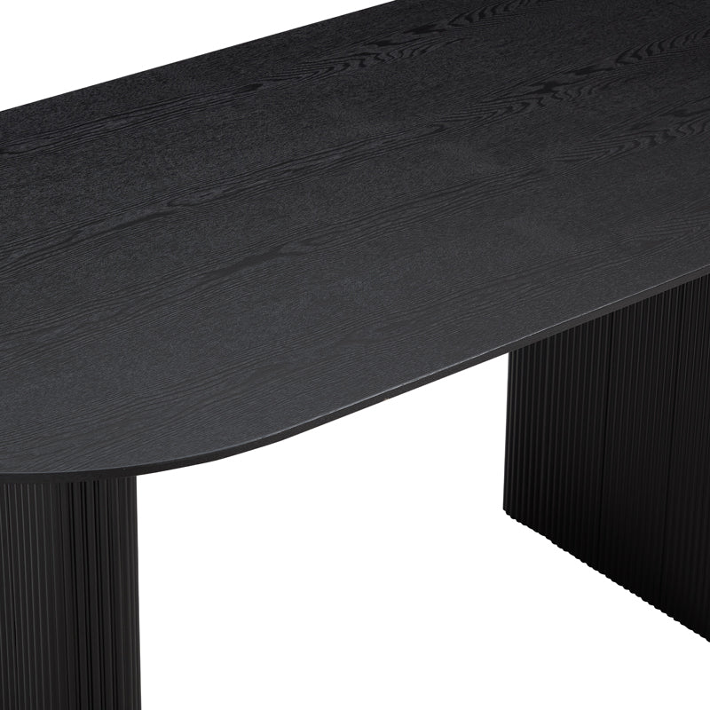 Japan Oval Japandi Dining Table, Black