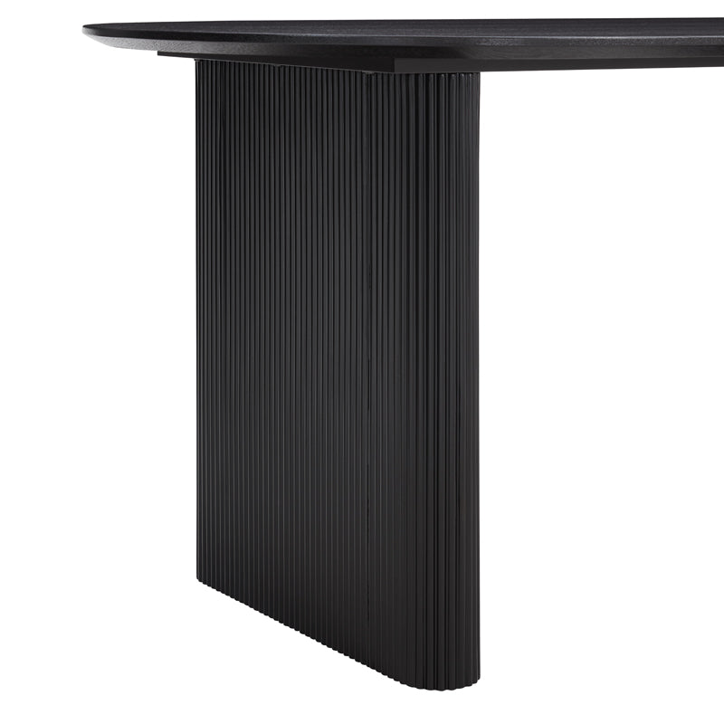 Japan Oval Japandi Dining Table, Black