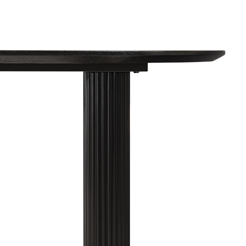Japan Oval Japandi Dining Table, Black