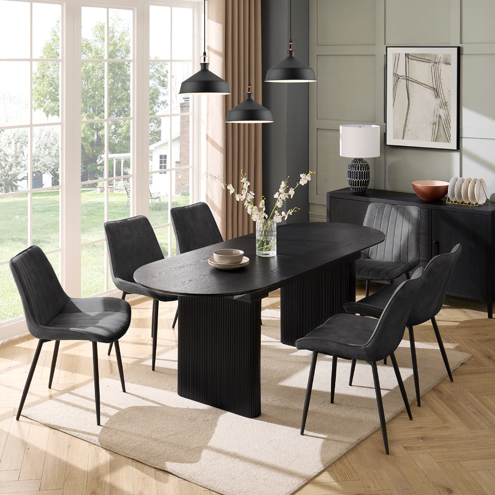 Tokyo Japandi Wooden Table Dining Set with Dining Chairs