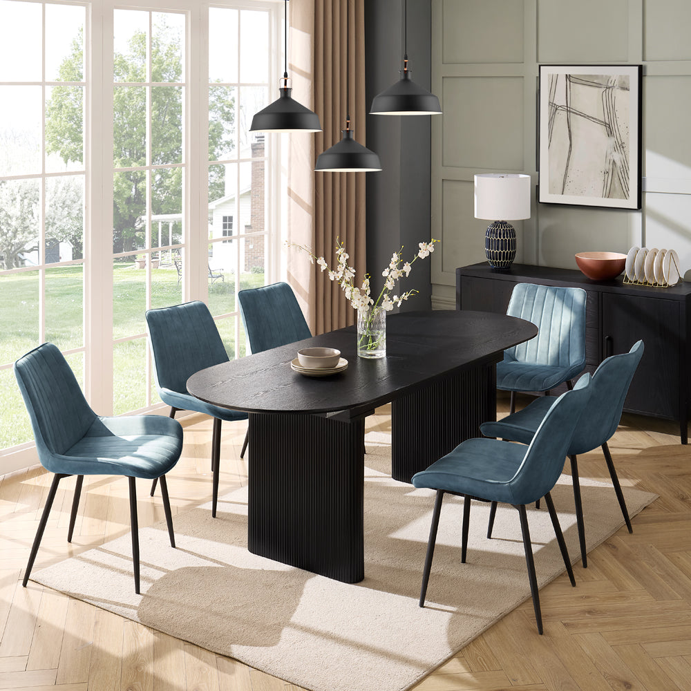 Tokyo Japandi Wooden Table Dining Set with Dining Chairs