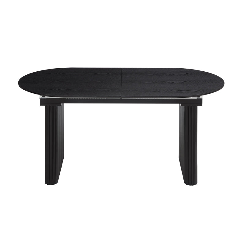 Japan Oval Extending Japandi Dining Table, Black