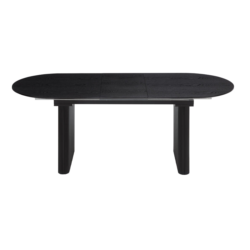 Japan Oval Extending Japandi Dining Table, Black