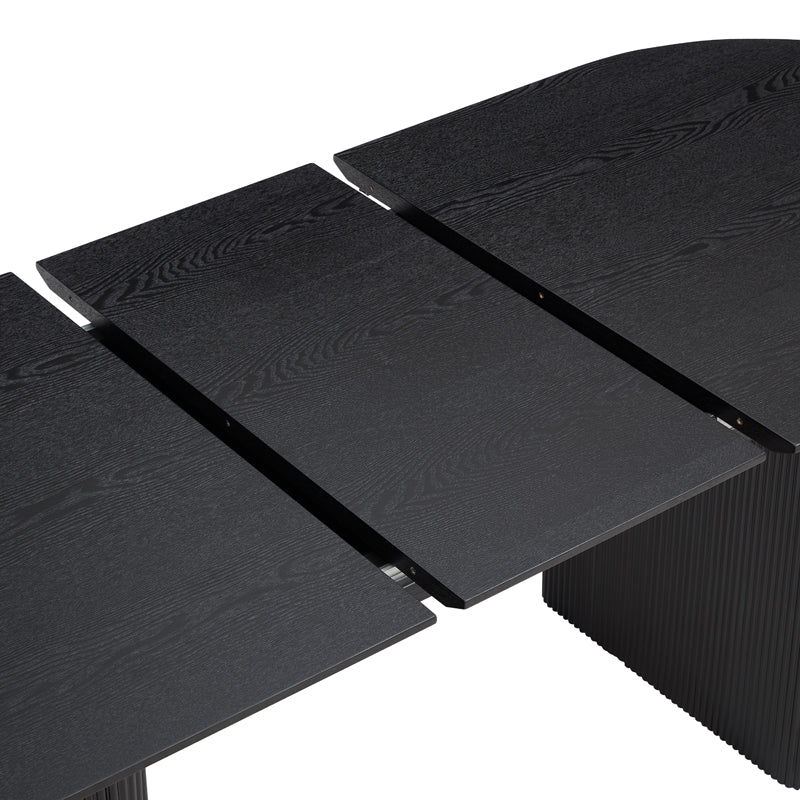 Japan Oval Extending Japandi Dining Table, Black