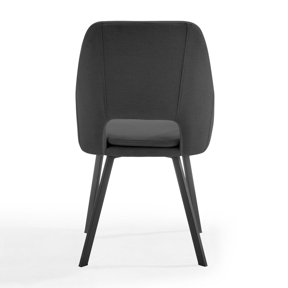 Billie Dining Chair Set of 2, Grey Fabric