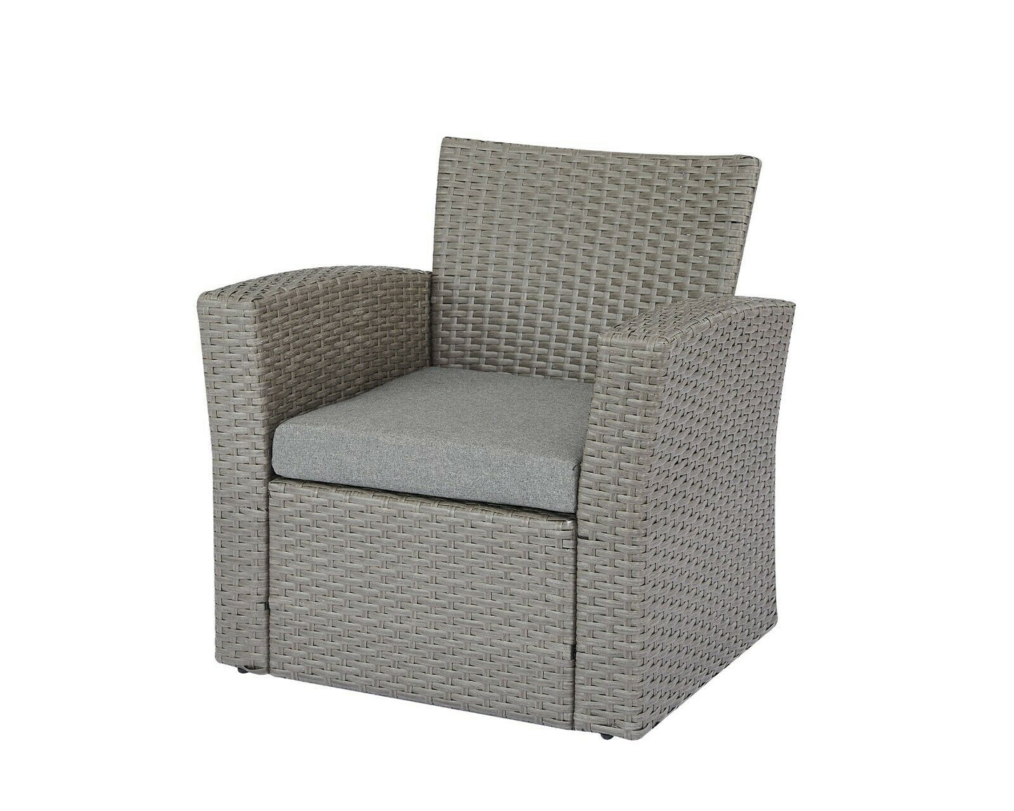 Florence 4 Piece Garden Lounger Set with Cover - Grey