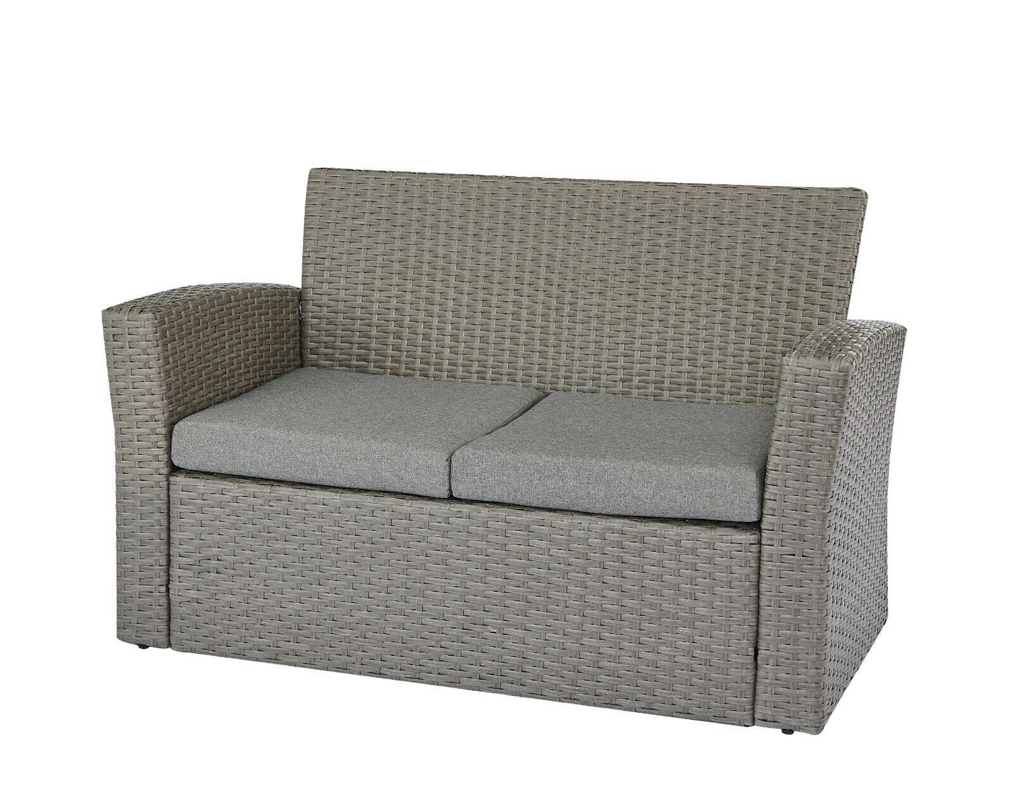 Florence 4 Piece Garden Lounger Set with Cover - Grey