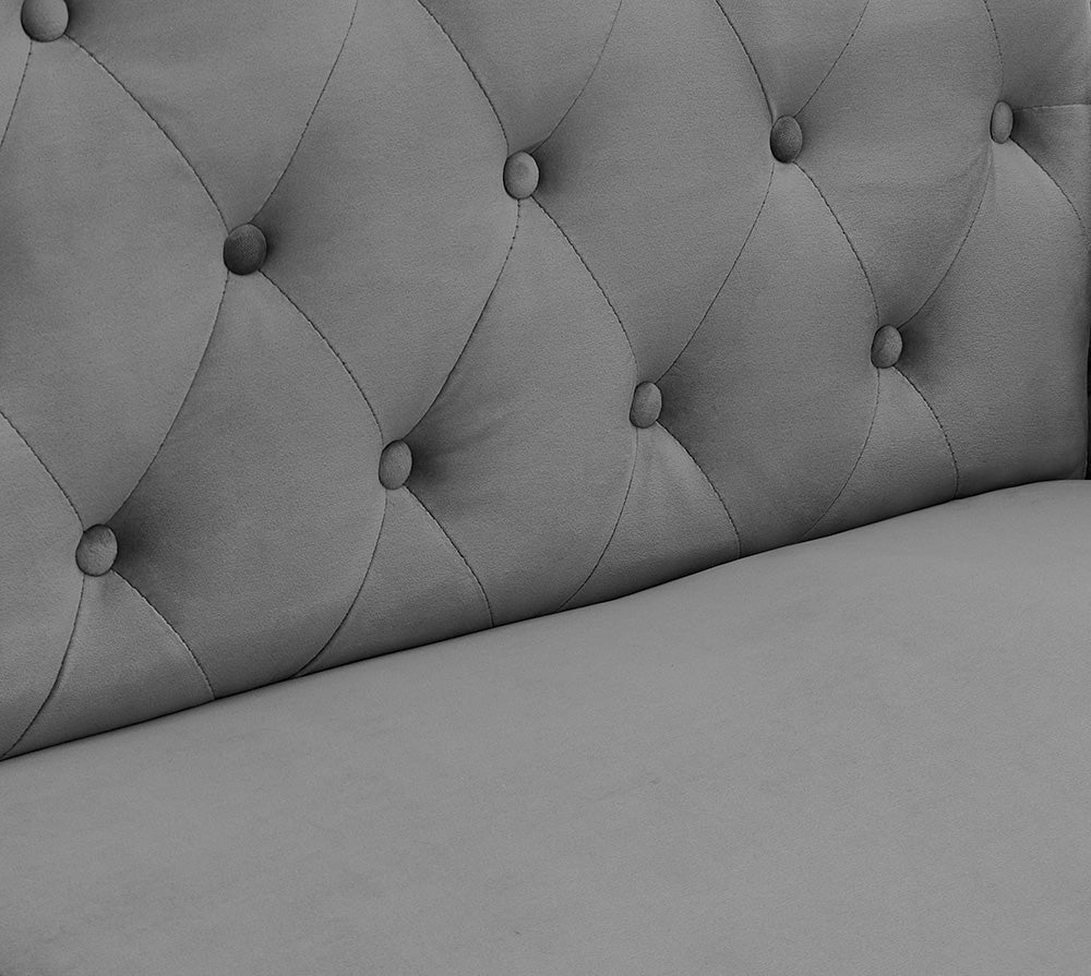 Whitby Dark Grey Velvet 3 Seater Sofabed