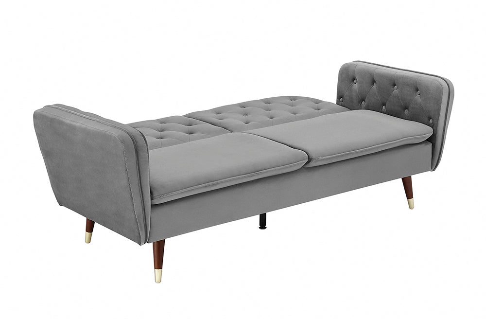 Whitby Dark Grey Velvet 3 Seater Sofabed