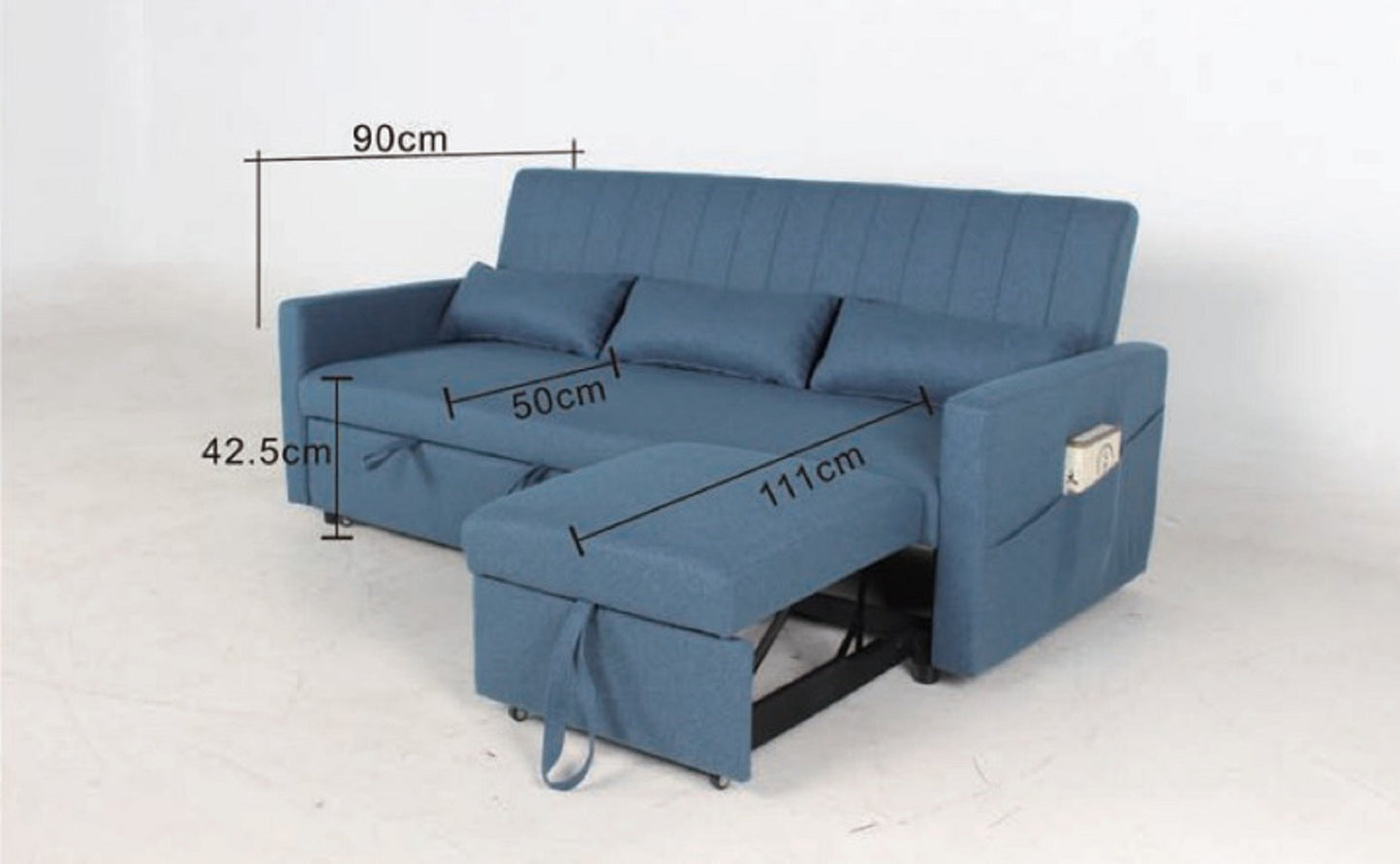 Devon Grey Linen fabric Sofabed