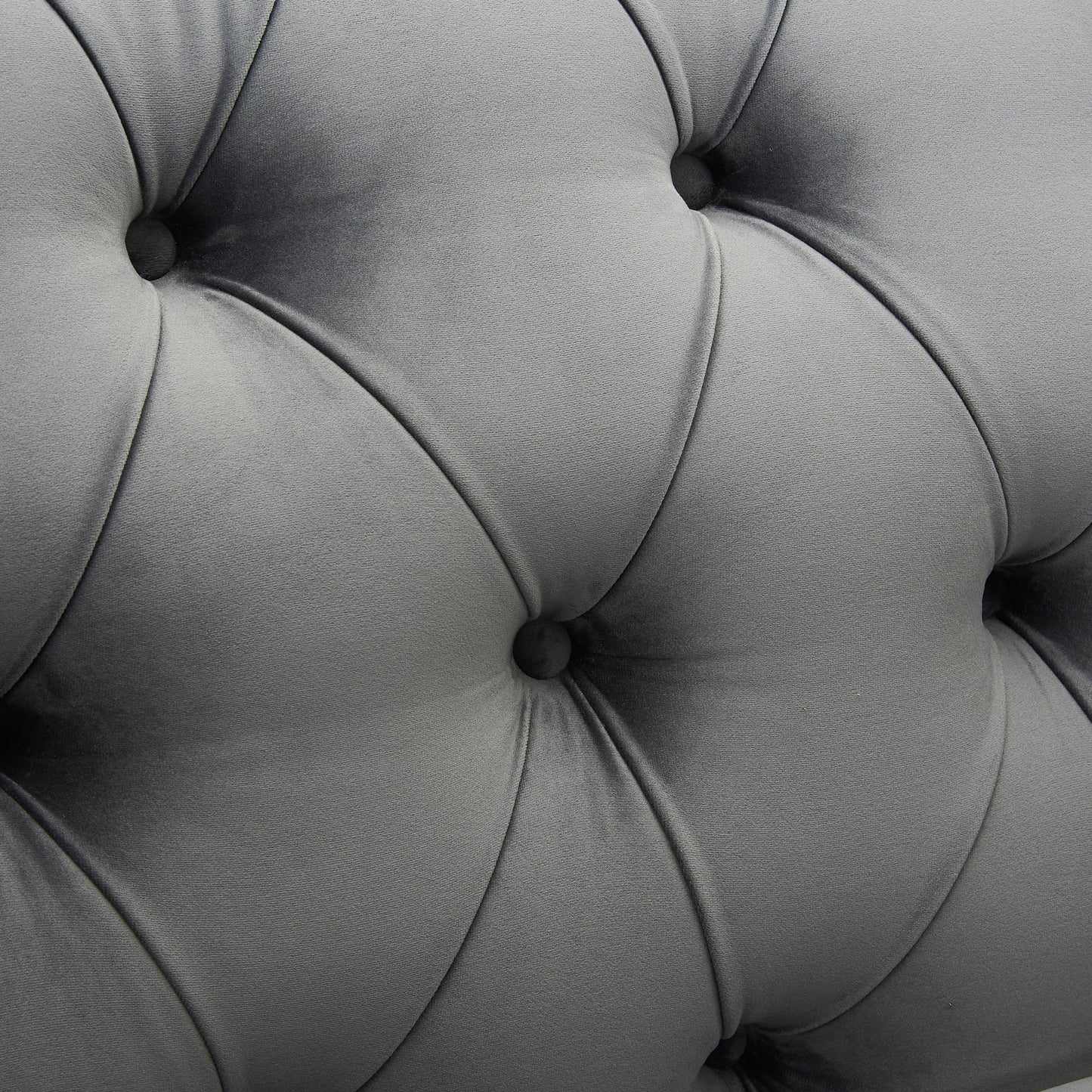 Emma Velvet 3+2 Seater Fabric Sofa, Grey