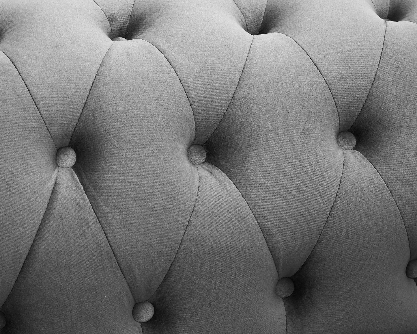 Chesterfield Pleat Grey Velvet sofa 2s