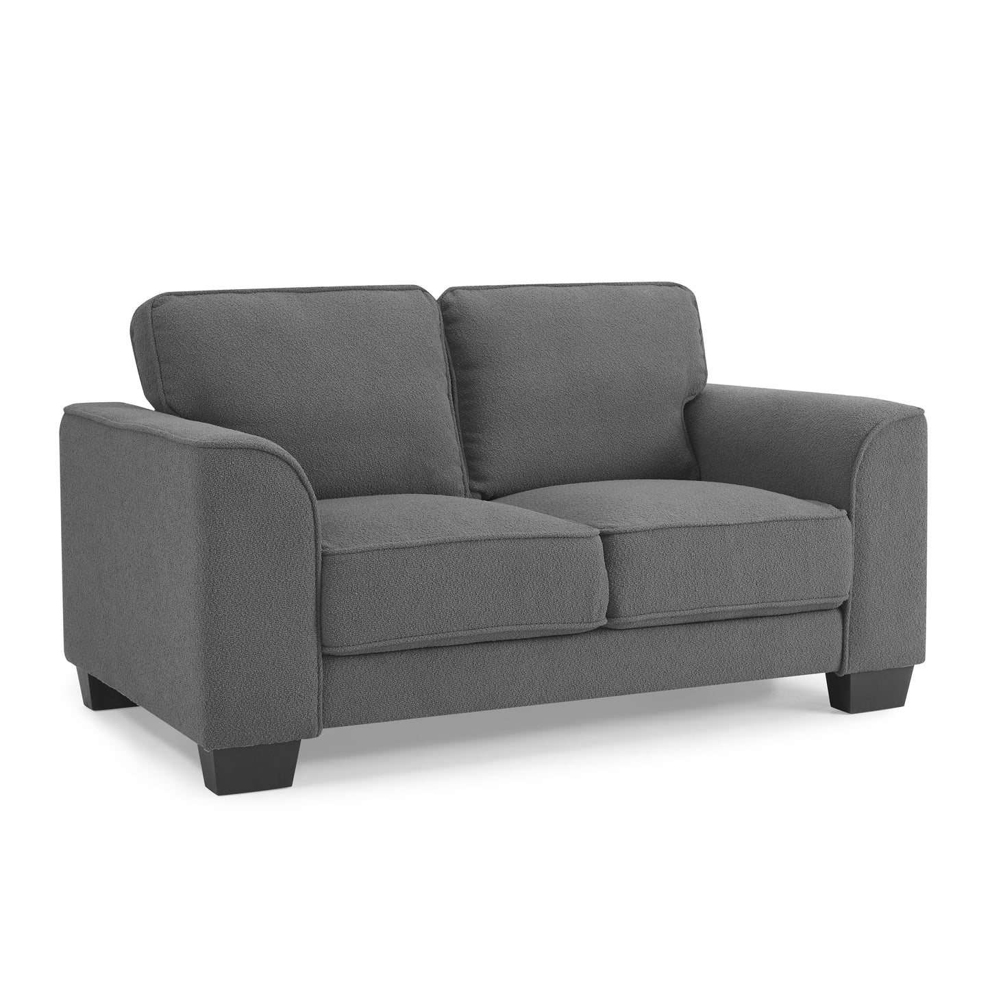 Jada Dark Grey Boucle Fabric 2 Seater Sofa