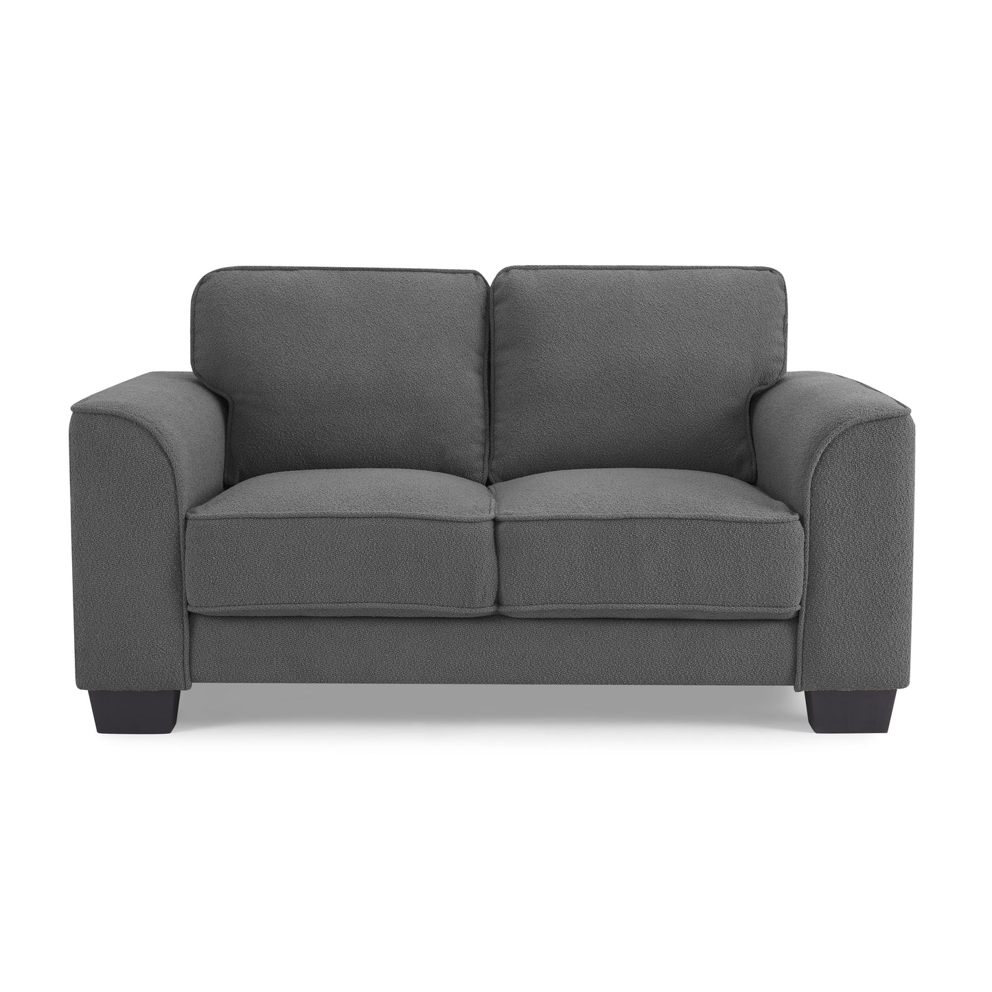 Jada Dark Grey Boucle Fabric 2 Seater Sofa