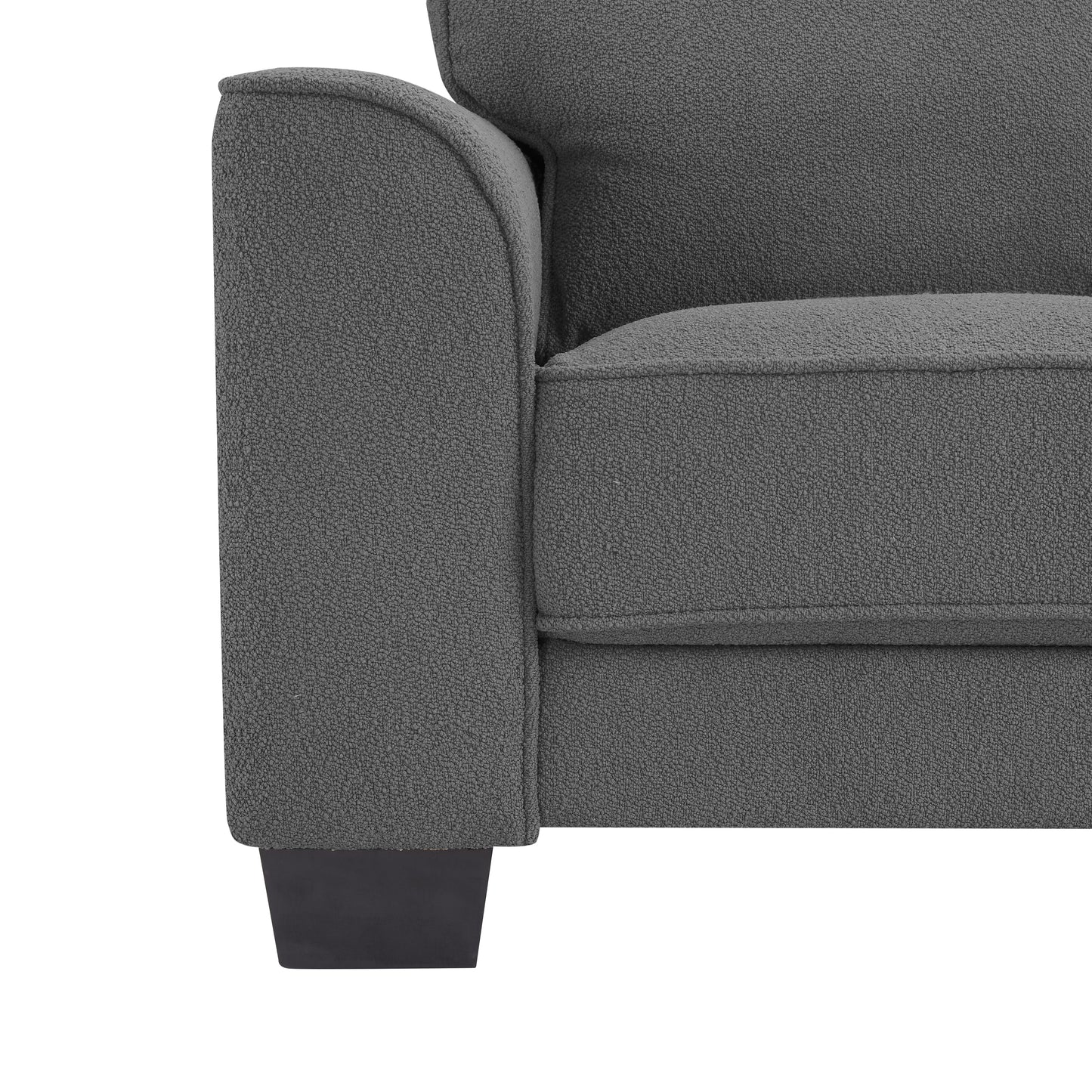 Jada Dark Grey Boucle Fabric 2 Seater Sofa