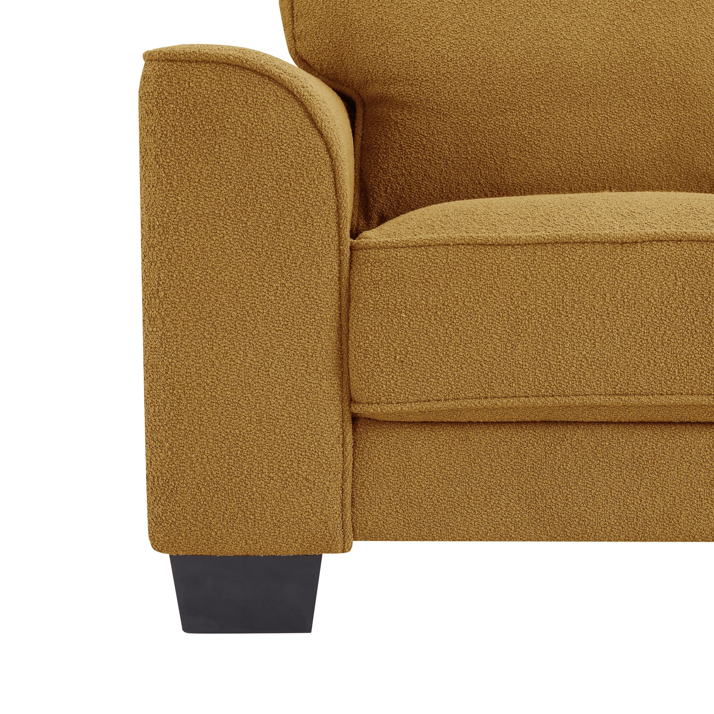 Jada Mustard Boucle Fabric 3 Seater Sofa