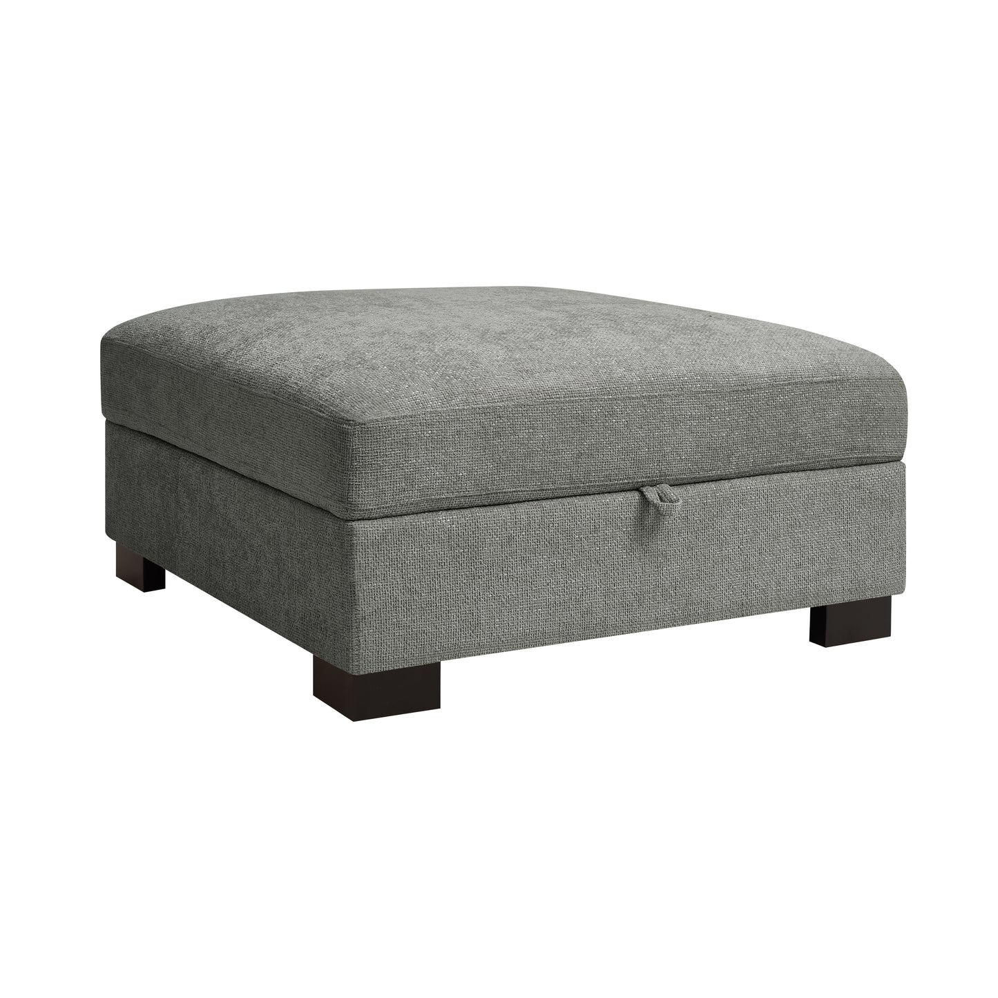 TravisStorage Footstool, Grey Chenille