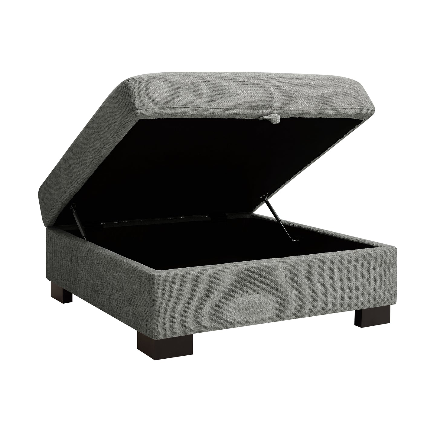 TravisStorage Footstool, Grey Chenille