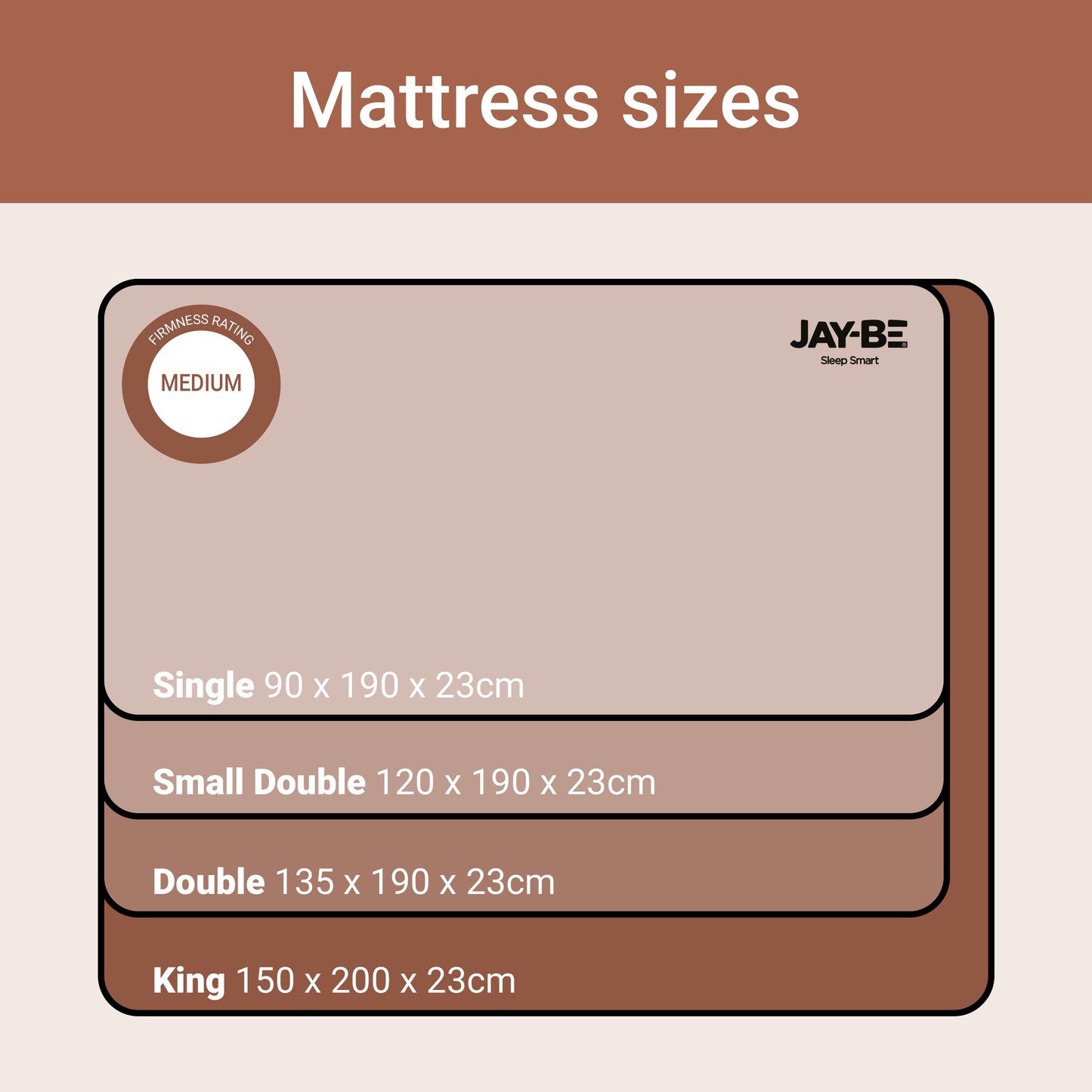 Jay-Be RYZE 800 Pocket Sprung Quilted Mattress - Double