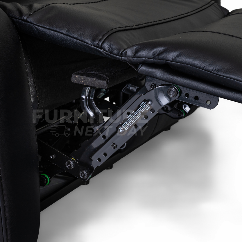 Barnhill 2 Seater Leather Suite - Black