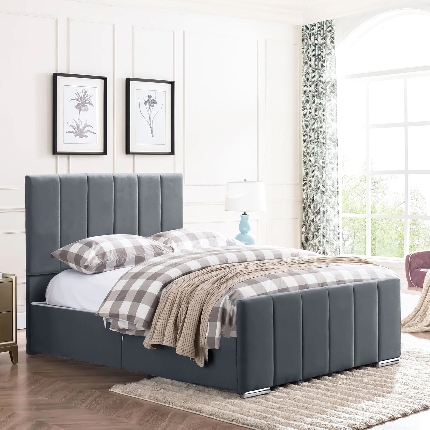 Brooke Small Double Bedframe - Silver