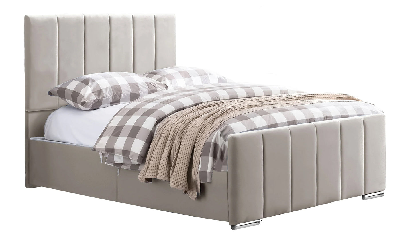 Brooke Small Double Bedframe - Plush Coffee