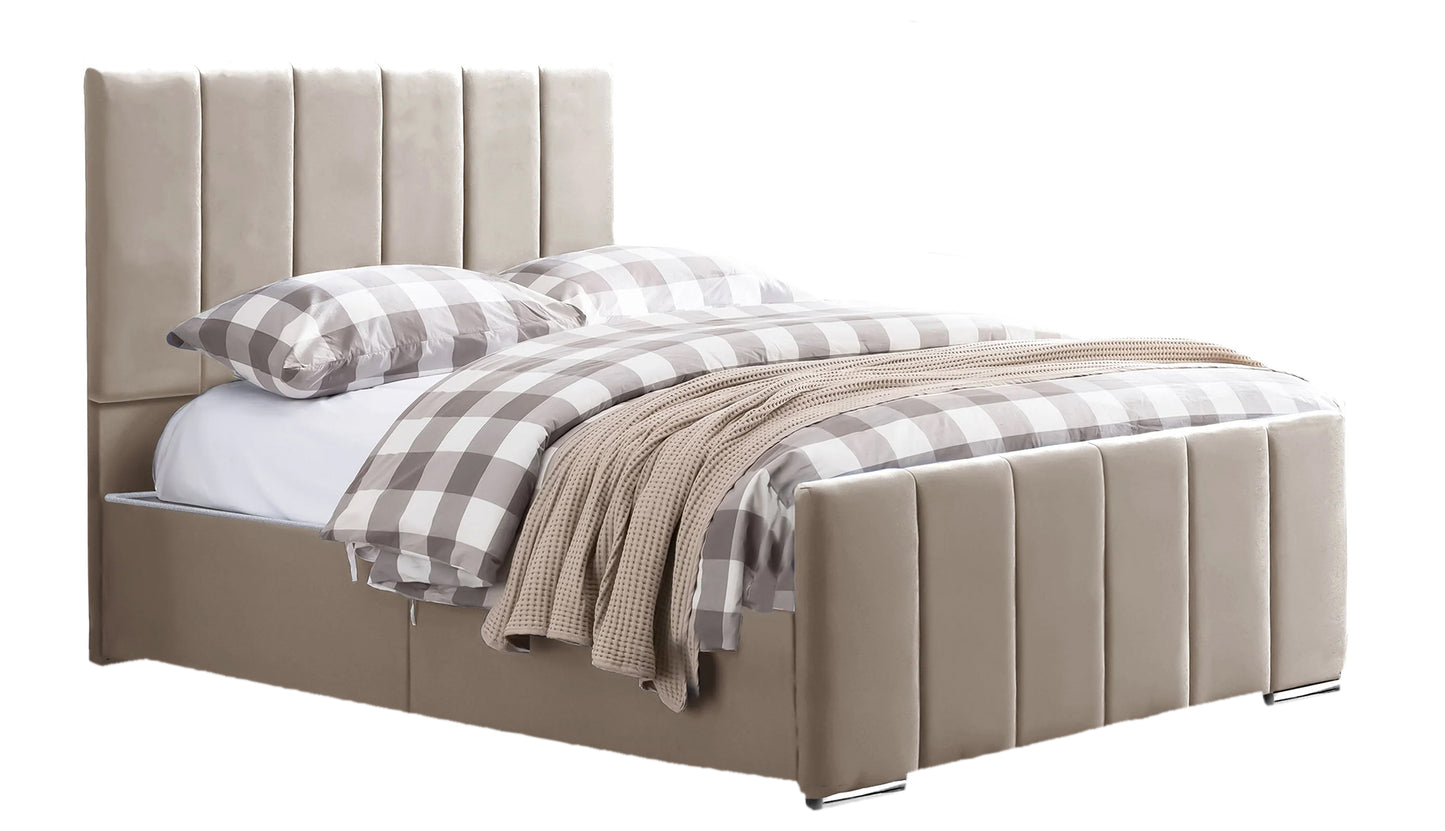 Brooke Single Bedframe - Plush Mink