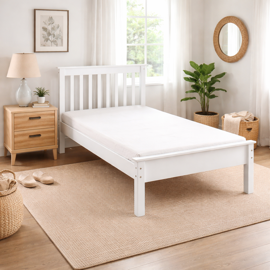 Alfie Single Bed Frame - White