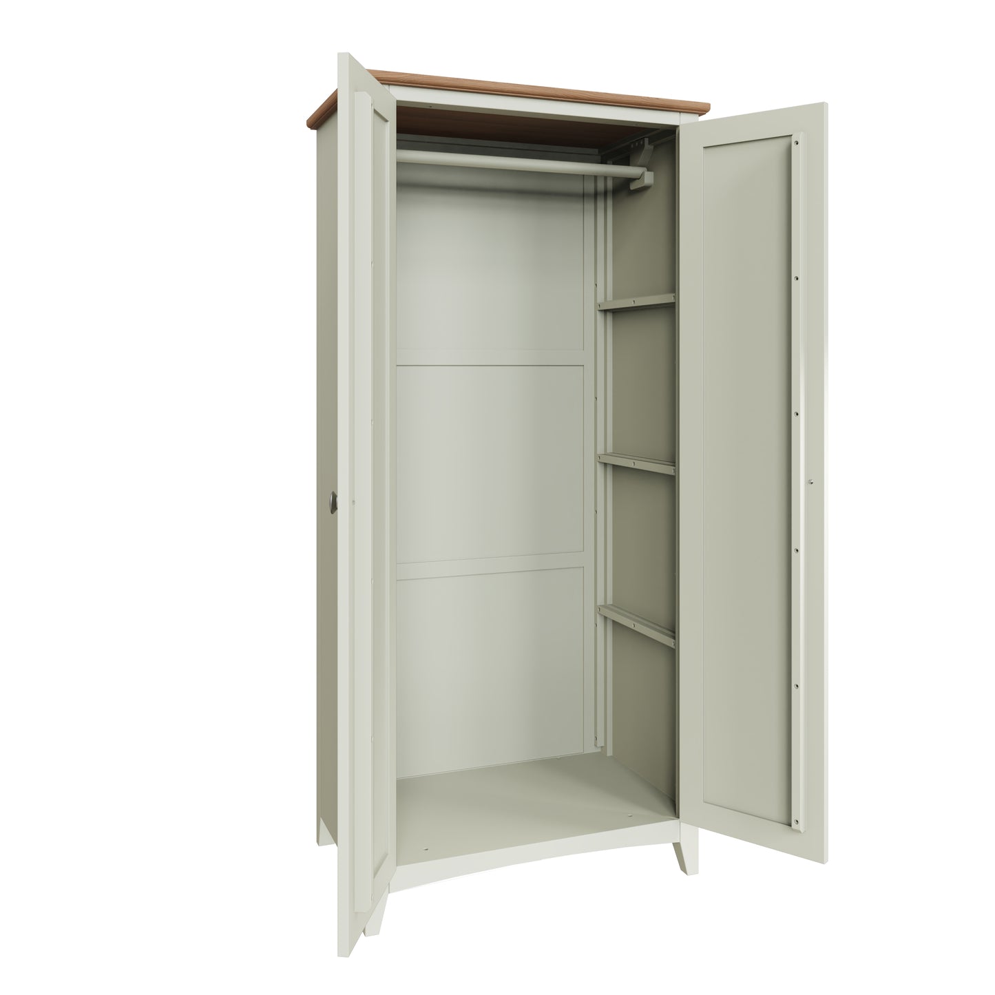 Geras White Full Hanging Wardrobe