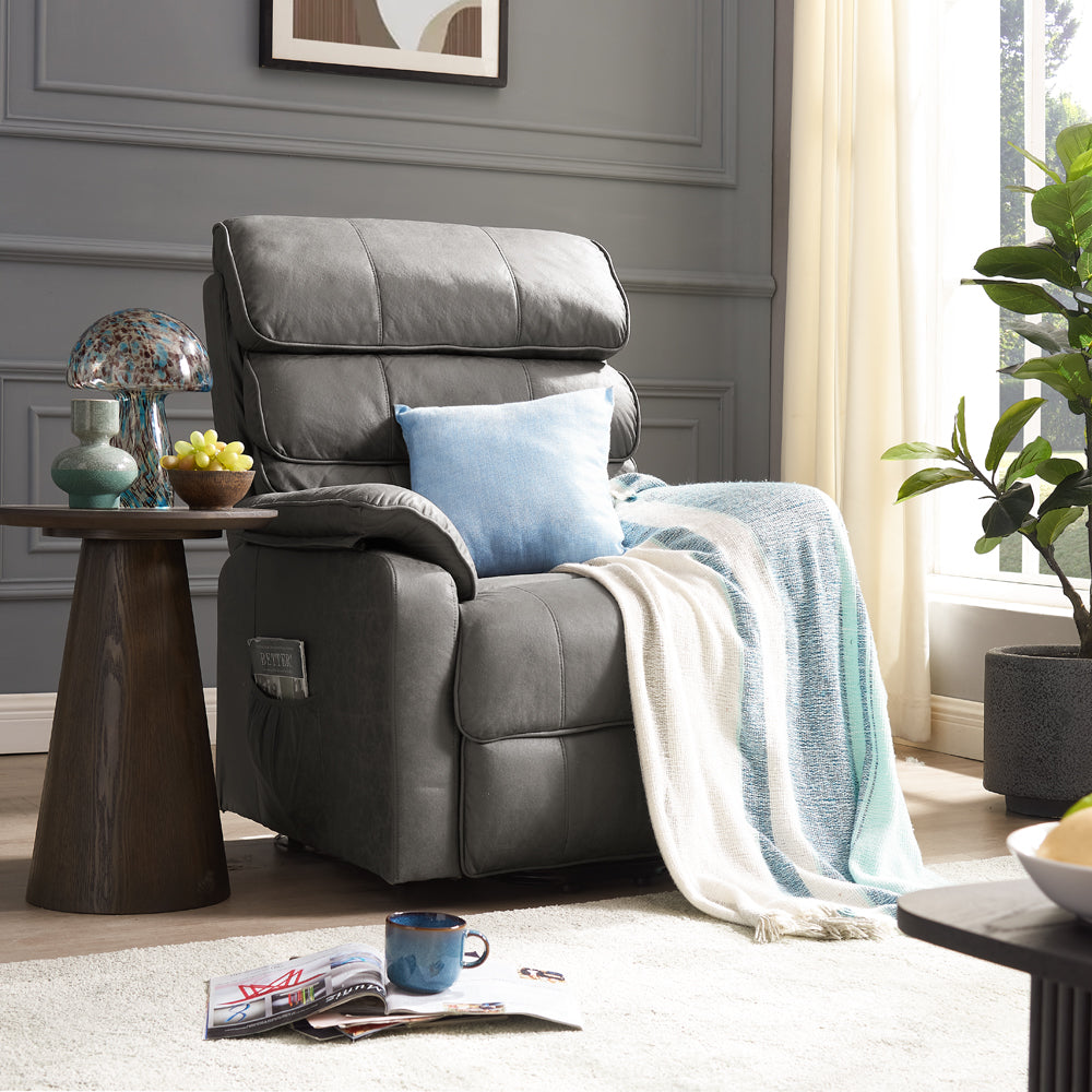 Meadow Electric Lift and Tilt Recliner - Dark Grey