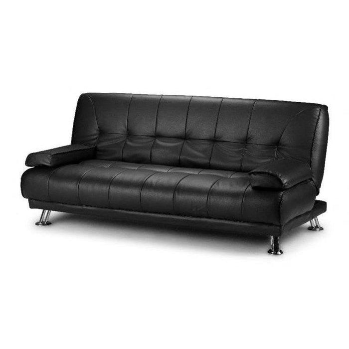 Helena 3 Seater Fabric Sofa Bed - Black