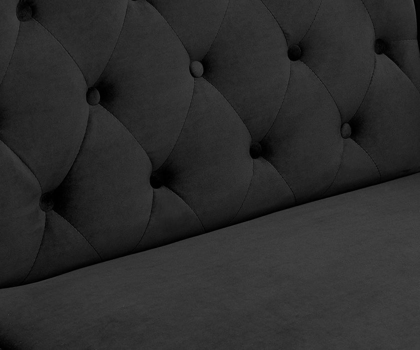 Yorkshire 3 Seater Fabric Sofa Bed - Black