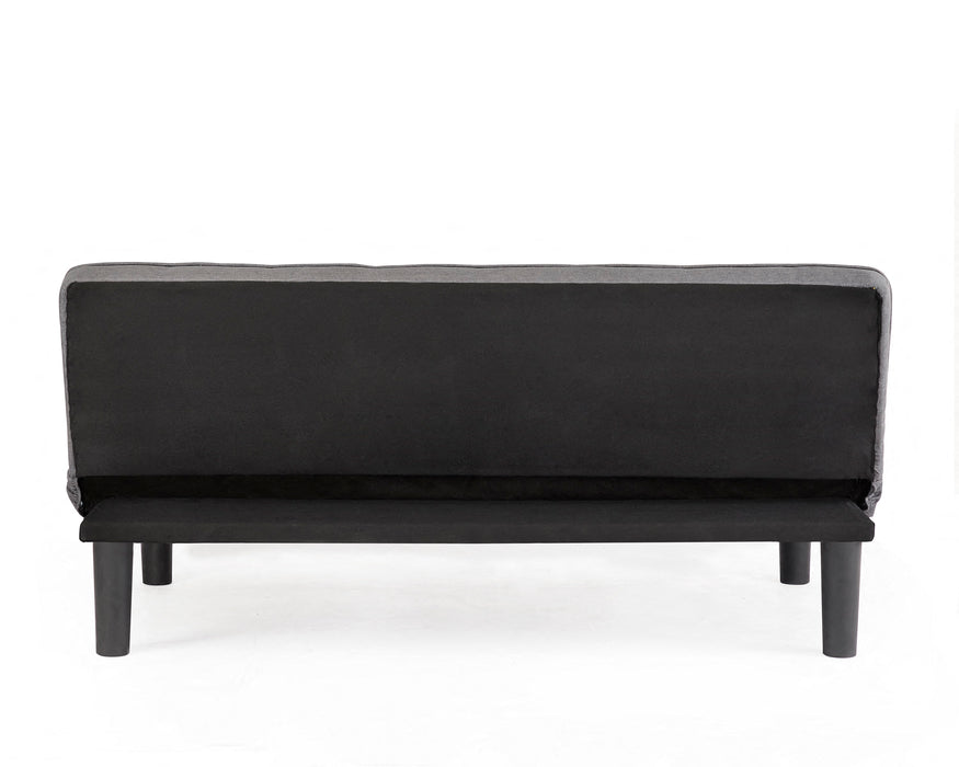 Kenton 3 Seater Clic Clac Sofa Bed - Charcoal Grey Tufted Back