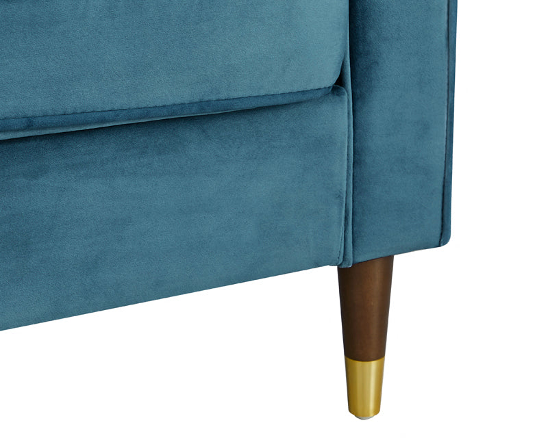Griffen 2 Seater Fabric Sofa - Blue Velvet