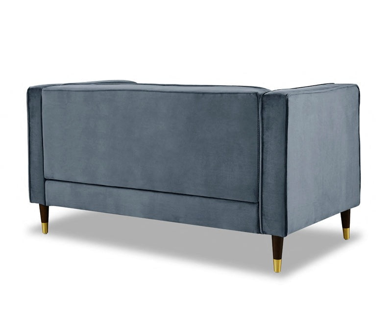 Griffen 2 Seater Fabric Sofa - Grey Velvet