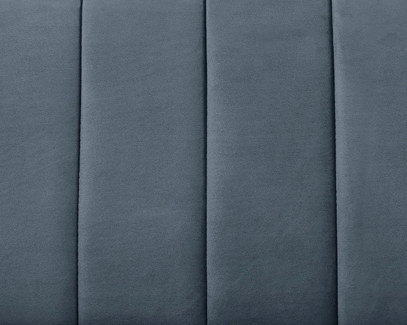 Griffen 2 Seater Fabric Sofa - Grey Velvet