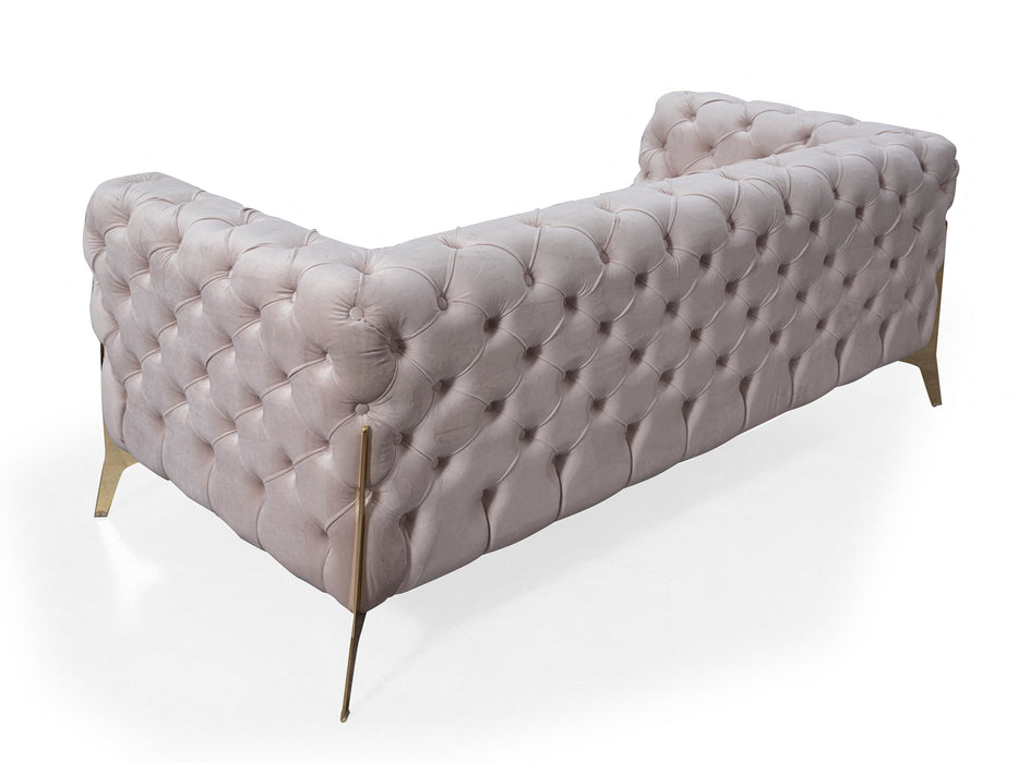 Jaya 3 Seater Velvet Sofa - Cream