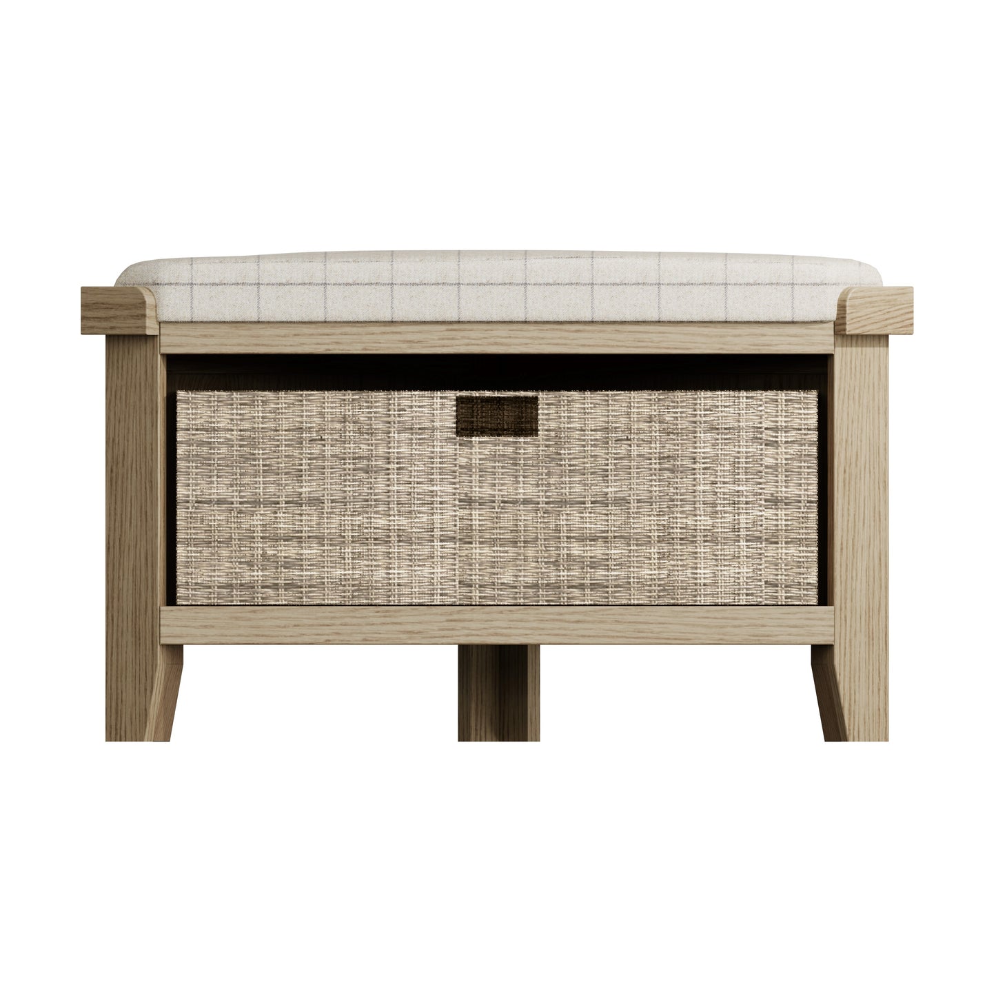 Helios Smoked Oak Corner Hall Bench