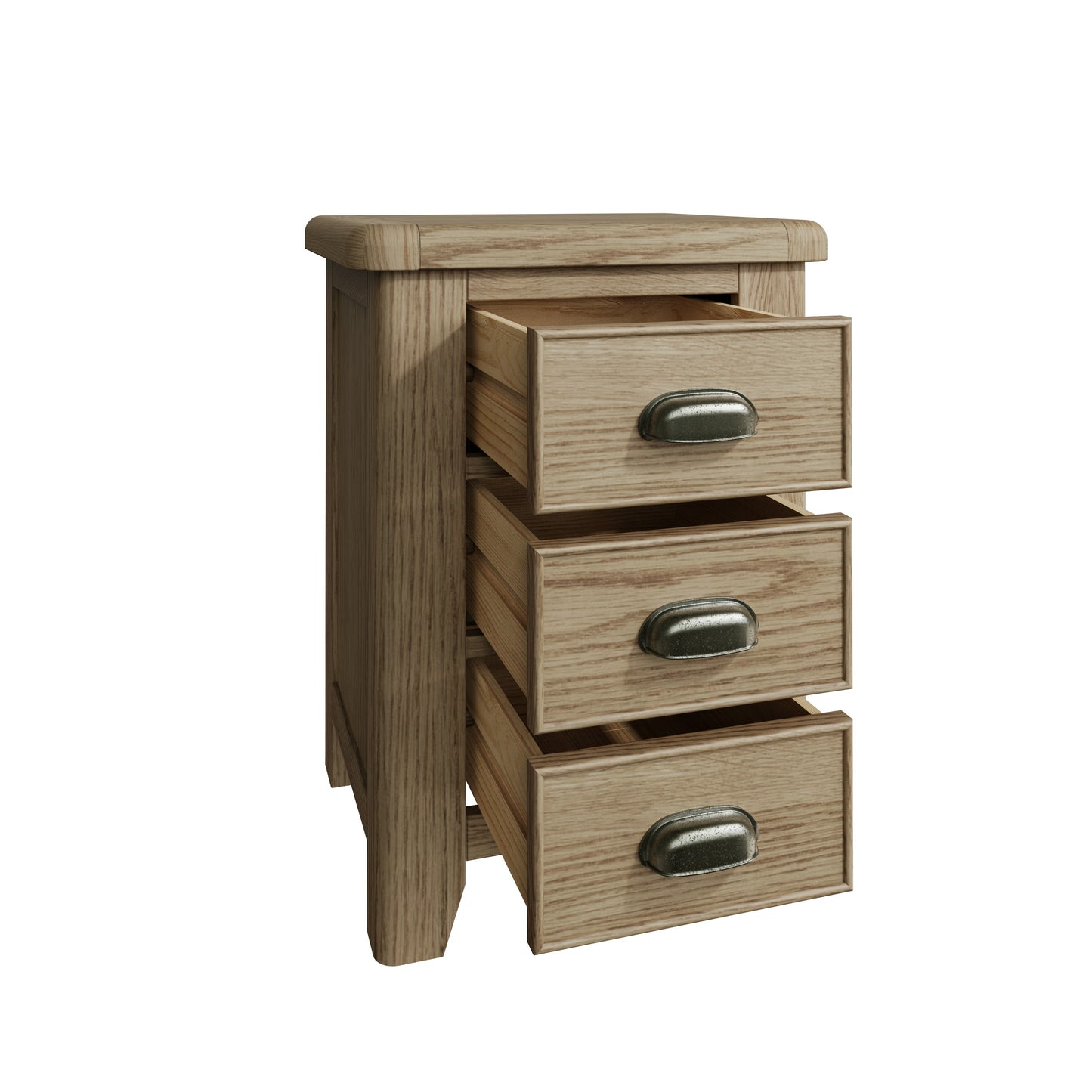 Helios Smoked Oak Large Bedside Cabinet