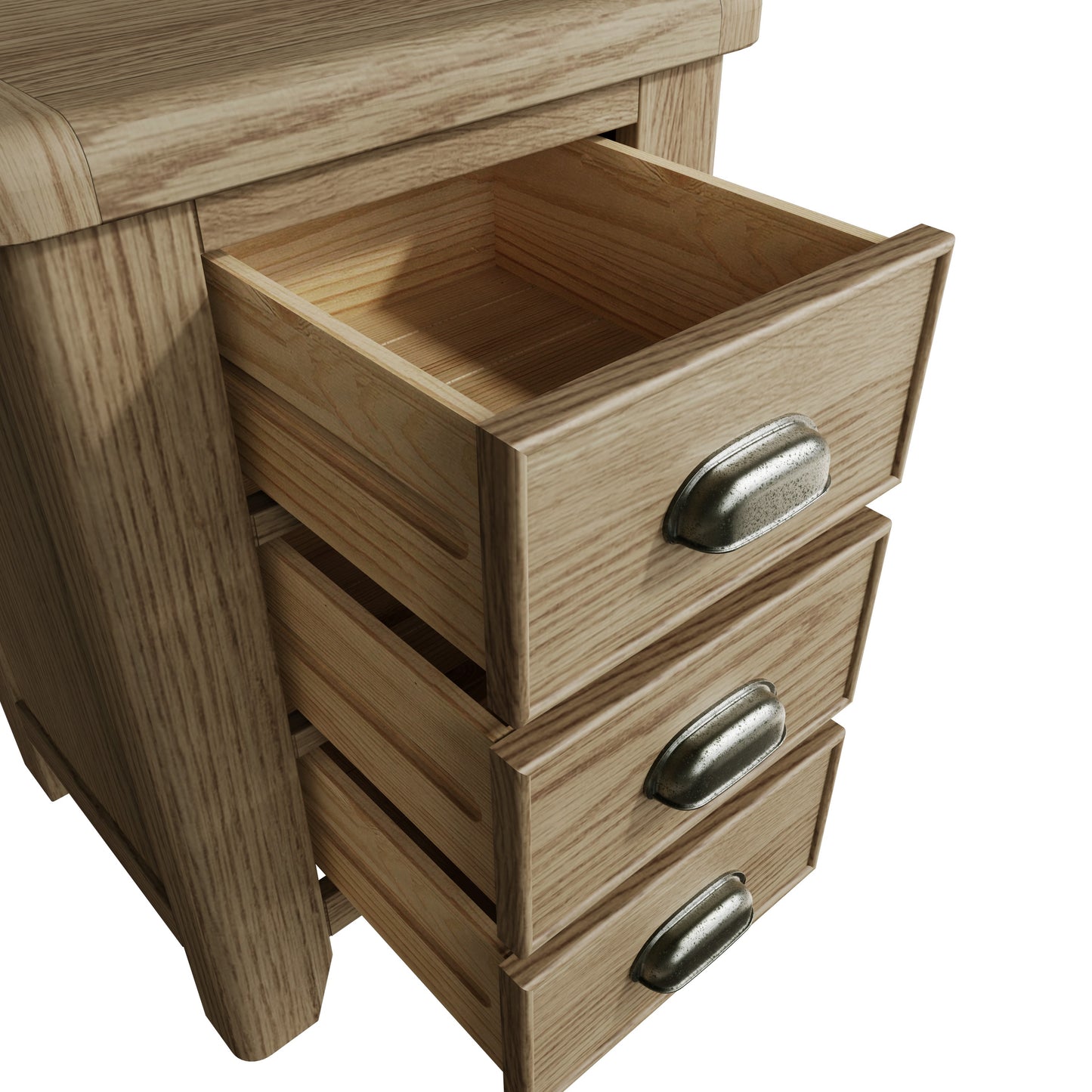 Helios Smoked Oak Large Bedside Cabinet