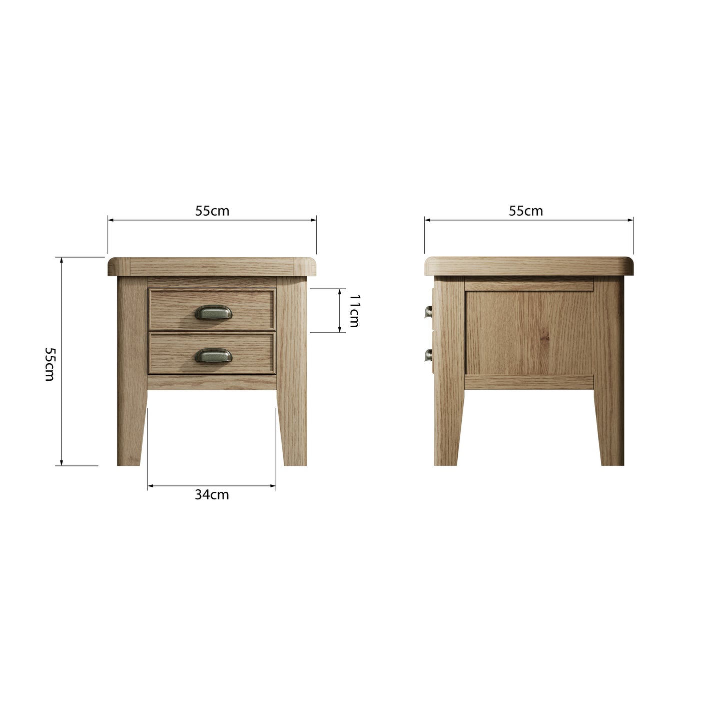 Helios Smoked Oak Lamp Table
