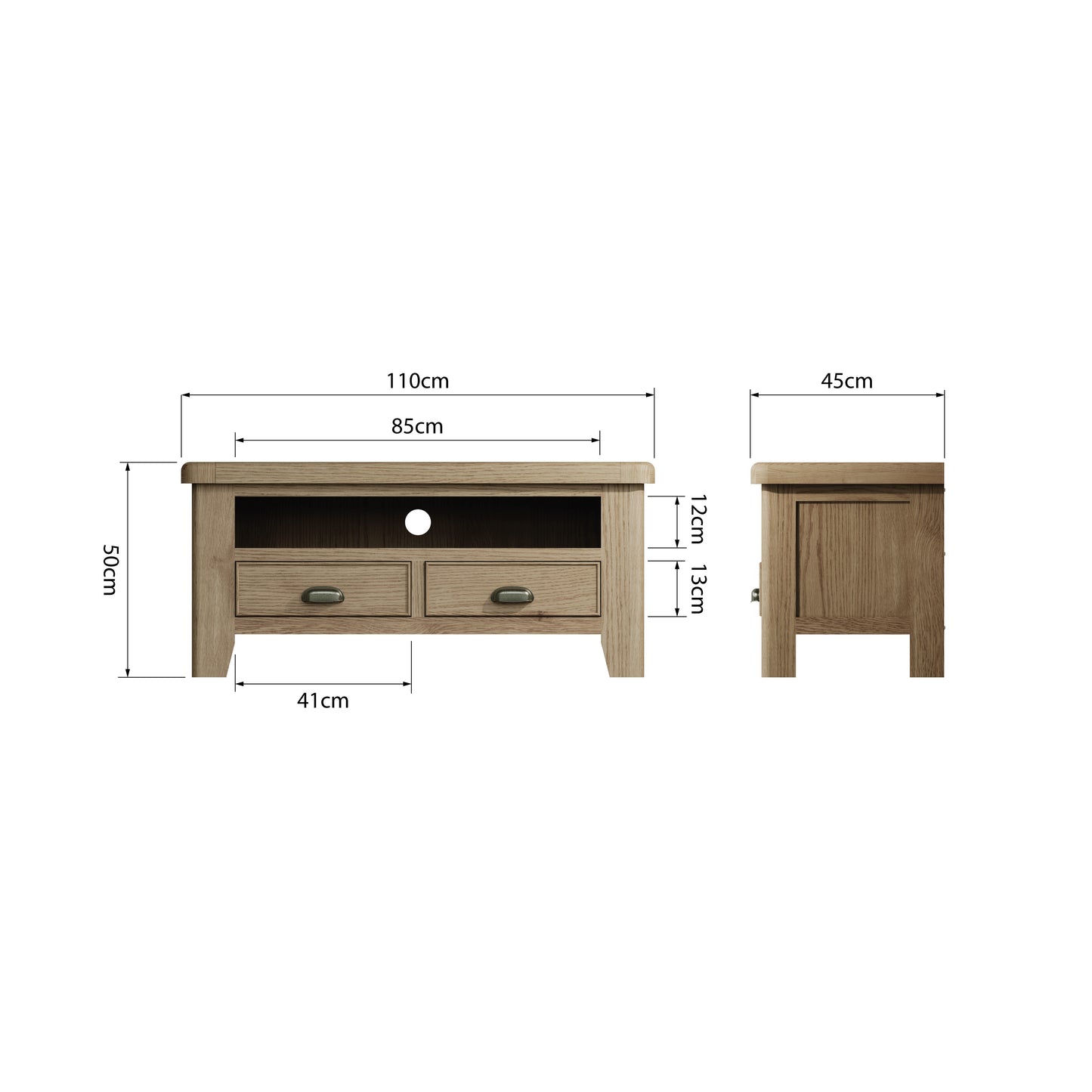 Helios Smoked Oak TV Unit