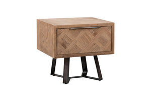 Iris Aged Grey Oak Lamp Table