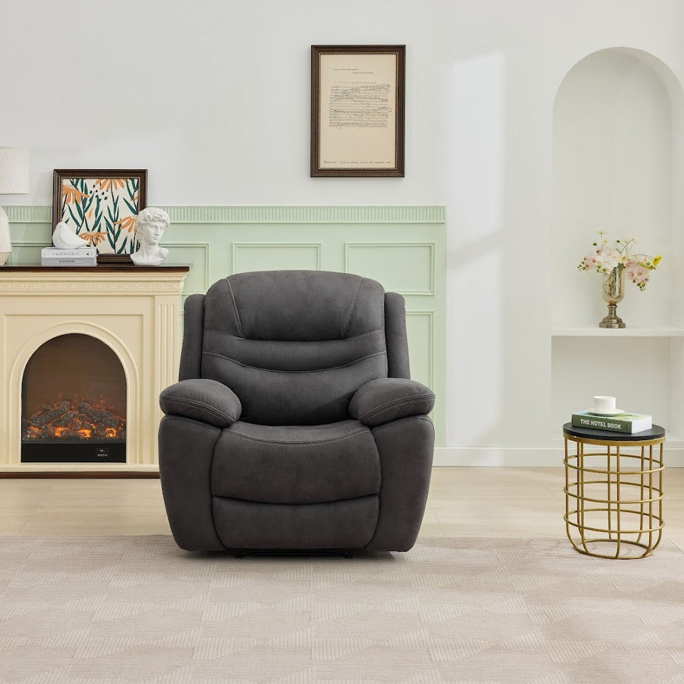 Berlin Grey Chair - Power Recliner